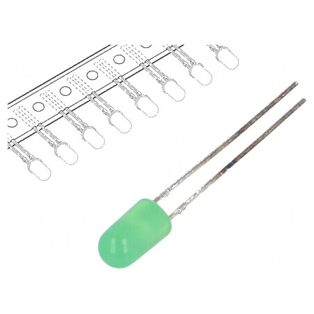 LED 5mm galben-verde 68-100mcd 30° convex | Electronic-mag.ro | Componente Electronice