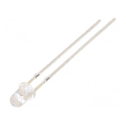LED 3mm roșie 500-750mcd 70° convex | Electronic-mag.ro | Componente Electronice