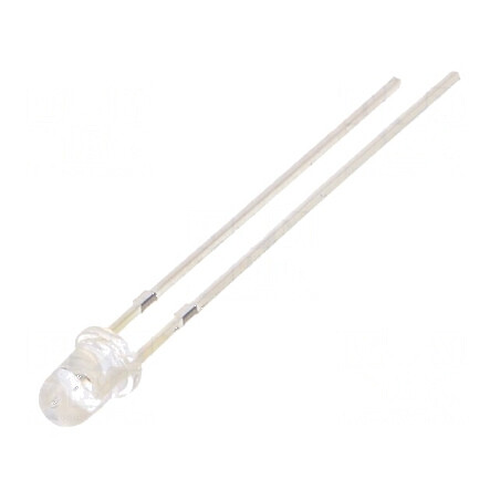 LED 3mm roșie 500-750mcd 70° convex | Electronic-mag.ro | Componente Electronice