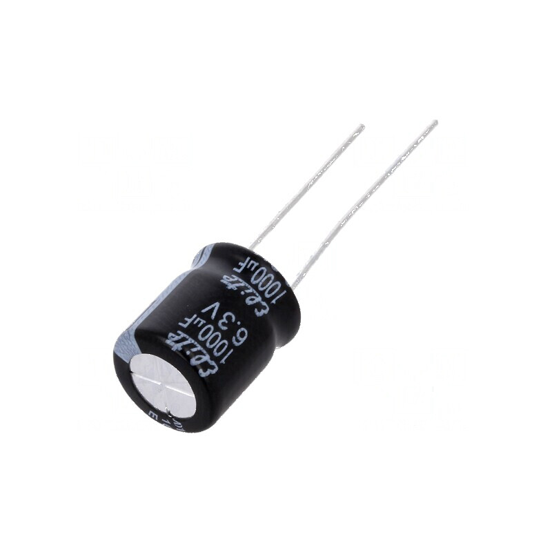 Condensator electrolitic THT 1000uF 6.3V Ø10x12.5mm ±20% | Electronic-mag.ro | Componente Electronice Condensator electrolitic THT 1000uF 6.3V Ø10x12.5mm ±20% | Electronic-mag.ro | Componente Electronice