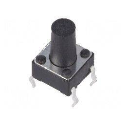Microîntrerupător TACT SPST-NO 0,05A/12VDC THT | Electronic-mag.ro | Componente Electronice