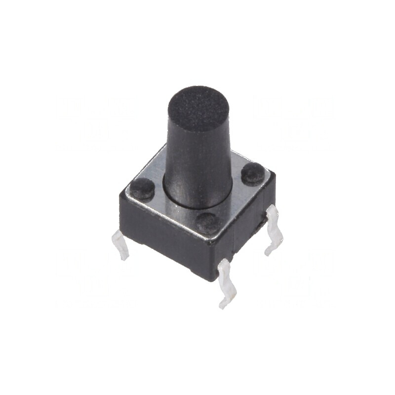 Microîntrerupător TACT SPST-NO 0,05A/12VDC THT | Electronic-mag.ro | Componente Electronice