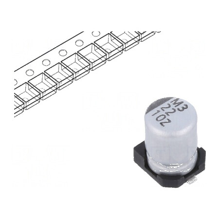 Condensator electrolitic SMD 22uF 10V 4x5,7mm low ESR | Electronic-mag.ro | Componente Electronice