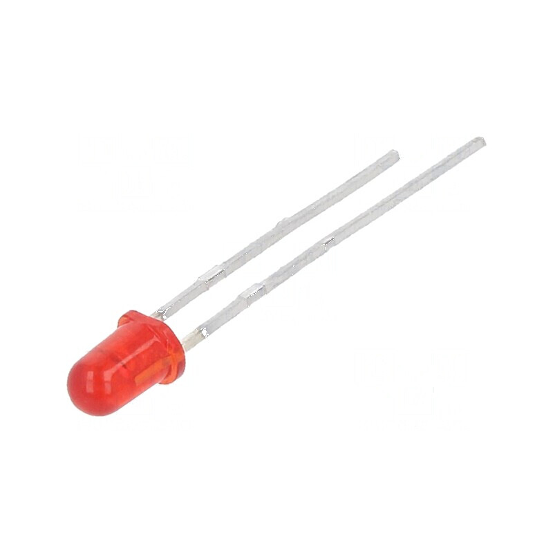LED 3mm roșie 100-160mcd 30° convex | Electronic-mag.ro | Componente Electronice