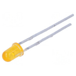 LED 3mm galben 100mcd 30° convex | Electronic-mag.ro | Componente Electronice