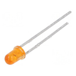 LED 3mm portocalie 250-500mcd 30° convex 60mW | Electronic-mag.ro | Componente Electronice