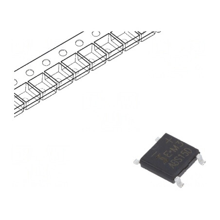 Punte redresoare monofazată Urmax 200V 1,6A 50A ABS | Electronic-mag.ro | Componente Electronice