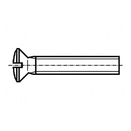Şurub M2,5x8 îngropat crestat 0,6mm DIN 964A | Electronic-mag.ro | Componente Electronice
