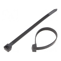 Colier de strângere poliamidă 150mm 550N negru | Electronic-mag.ro | Componente Electronice