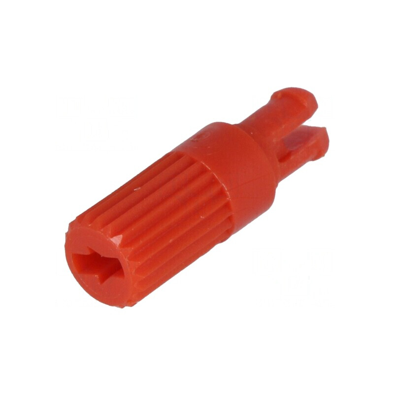 Buton rotativ roșu pentru ax - h: 11,7mm, B: 3,7mm | Electronic-mag.ro | Componente Electronice