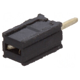 Conector şiruri pini soclu mamă 1x1 1,27mm THT | Electronic-mag.ro | Componente Electronice