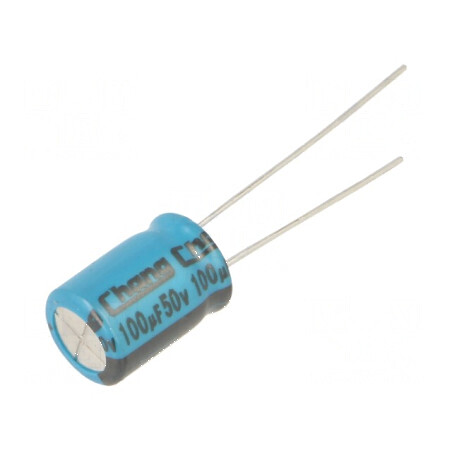 Condensator electrolitic THT 100uF 50V 8x11,5mm ±20% | Electronic-mag.ro | Componente Electronice