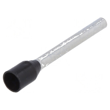 Vârf tub capăt izolată cupru 1,5mm2 18mm cositorit neagră | Electronic-mag.ro | Componente Electronice