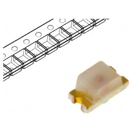 LED SMD 0603 galben 2,8-8mcd 1,6x0,8x0,8mm 170° 20mA 52mW | Electronic-mag.ro | Componente Electronice