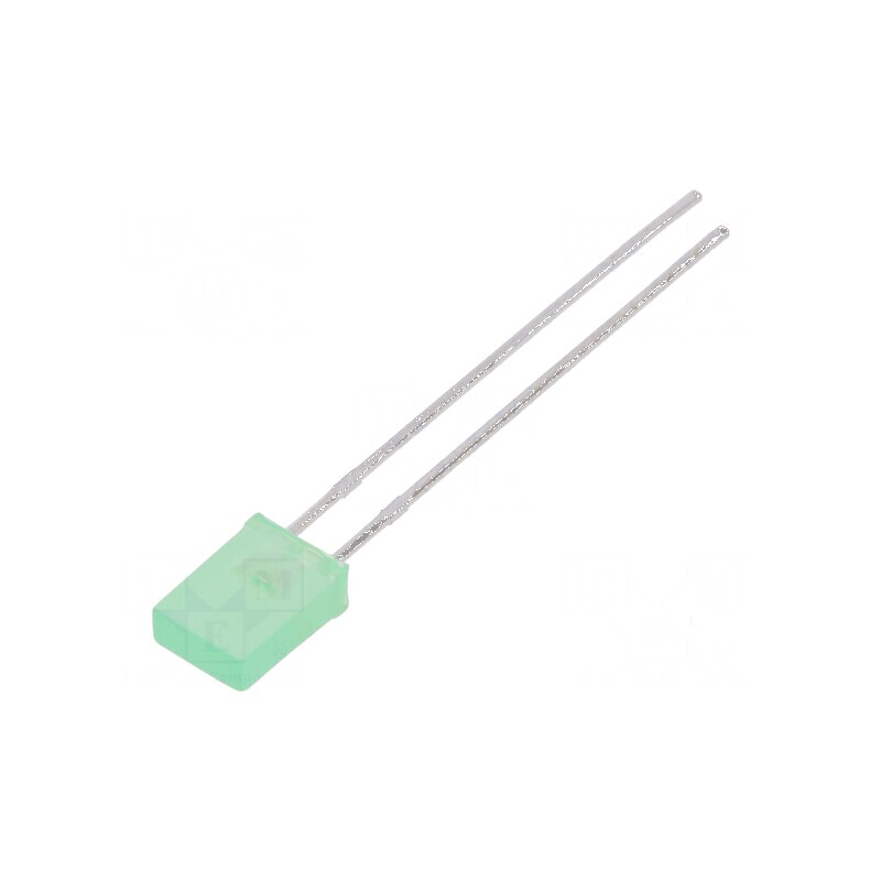 LED dreptunghiular verde 5x2x7,05mm 780-1300mcd 130° 20mA | Electronic-mag.ro | Componente Electronice