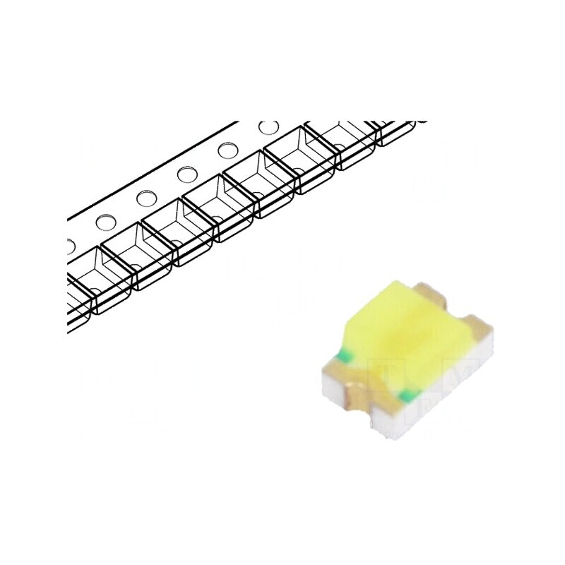 LED SMD 0805 Alb Rece 90-150mcd 120° 20mA 2,8-3,6VDC 90mW | Electronic-mag.ro | Componente Electronice