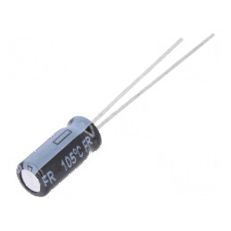 Condensator electrolitic low ESR THT 10uF 50VDC Ø5x11mm ±20% | Electronic-mag.ro | Componente Electronice