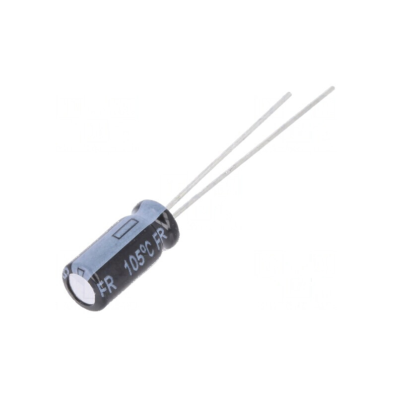Condensator electrolitic low ESR THT 10uF 50VDC Ø5x11mm ±20% | Electronic-mag.ro | Componente Electronice Condensator electrolitic low ESR THT 10uF 50VDC Ø5x11mm ±20% | Electronic-mag.ro | Componente Electronice