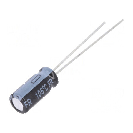 Condensator electrolitic low ESR THT 10uF 50VDC Ø5x11mm ±20% | Electronic-mag.ro | Componente Electronice