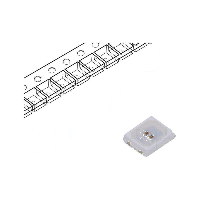 LED SMD 2835 galben 1750-2250mcd 3.5x2.8x1.9mm | Electronic-mag.ro | Componente Electronice