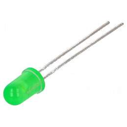 LED 5mm Verde 8,7-100mcd 50° Convex | Electronic-mag.ro | Componente Electronice