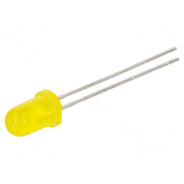 LED 5mm galben 140-380mcd 50° convex | Electronic-mag.ro | Componente Electronice