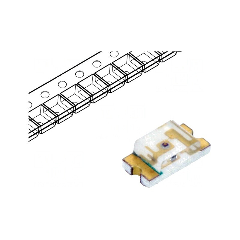 LED SMD 1206 roșie 18-54mcd 3,2x1,6x1,1mm 130° 2-2,4V 20mA | Electronic-mag.ro | Componente Electronice