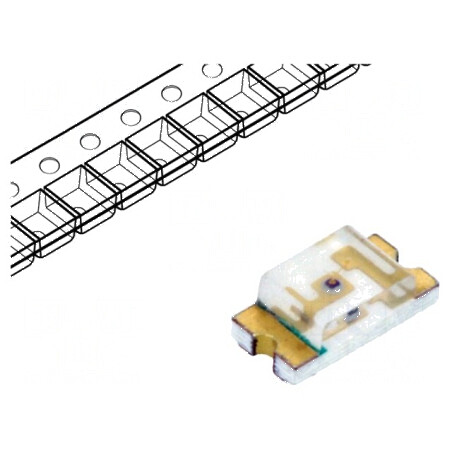 LED SMD 1206 roșie 18-54mcd 3,2x1,6x1,1mm 130° 2-2,4V 20mA | Electronic-mag.ro | Componente Electronice