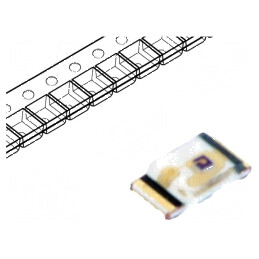 LED SMD 0603 galben 7,1-45mcd 1,6x0,8x0,35mm 130° 1,7-2,3V | Electronic-mag.ro | Componente Electronice