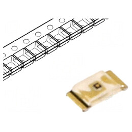 LED SMD 0603 Portocalie 45-280mcd 1,6x0,8x0,3mm 130° 2-2,4V | Electronic-mag.ro | Componente Electronice