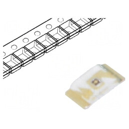 LED SMD 0603 galben 28-180mcd 1.6x0.8x0.3mm 130° 2-2.4V | Electronic-mag.ro | Componente Electronice