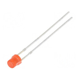 LED 3mm roșie 100-150mcd 120° concav | Electronic-mag.ro | Componente Electronice