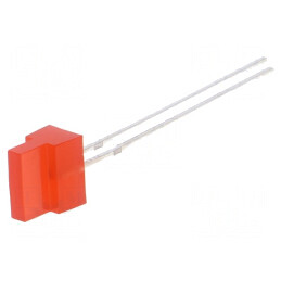 LED dreptunghiular roșu 1,8x7,05mm 150-220mcd 30° 20mA | Electronic-mag.ro | Componente Electronice