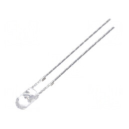 LED 3mm roșie 1120÷1560mcd 30° convex | Electronic-mag.ro | Componente Electronice
