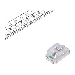 LED roșie clipire 70-150mcd 120° 20mA 3-4VDC 2x1,25x0,8mm | Electronic-mag.ro | Componente Electronice