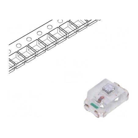LED roșie clipire 70-150mcd 120° 20mA 3-4VDC 2x1,25x0,8mm | Electronic-mag.ro | Componente Electronice