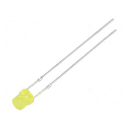 LED 3mm Galben 100-150mcd 120° Concav | Electronic-mag.ro | Componente Electronice