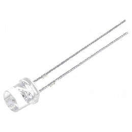 LED 5mm roșie 330-750mcd 140° plat | Electronic-mag.ro | Componente Electronice