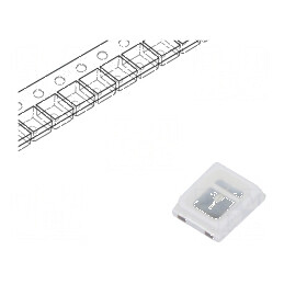 LED SMD 2835 PLCC2 Albastru 3-6lm 120° 60mA 2,8x3,5x0,8mm | Electronic-mag.ro | Componente Electronice