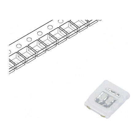 LED SMD 2835 PLCC2 Albastru 12-22lm 2,8x3,5x0,65mm 120° | Electronic-mag.ro | Componente Electronice