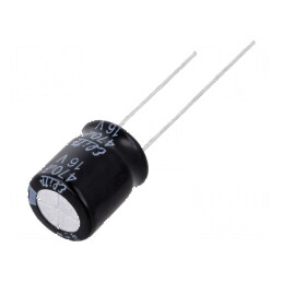 Condensator electrolitic THT 470uF 16V Ø10x12,5mm ±20% | Electronic-mag.ro | Componente Electronice