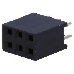 Conector şiruri pini soclu mamă 6 pini 2,54mm THT 2x3 | Electronic-mag.ro | Componente Electronice