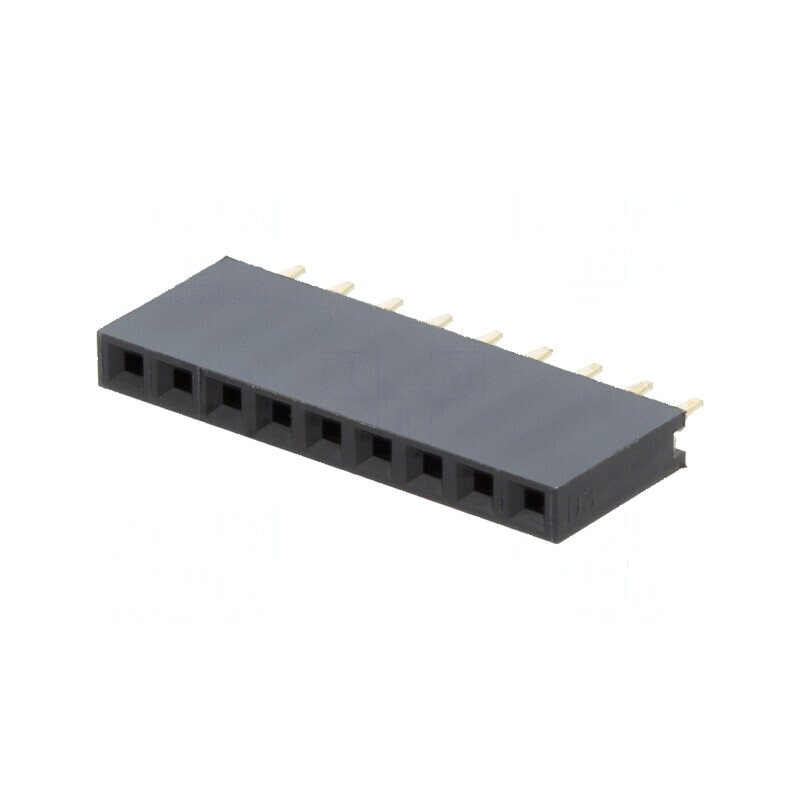 Conector şiruri pini soclu mamă 9 pin THT 1x9 2,54mm | Electronic-mag.ro | Componente Electronice