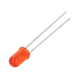 LED 5mm roșie 400mcd 25° convexă | Electronic-mag.ro | Componente Electronice