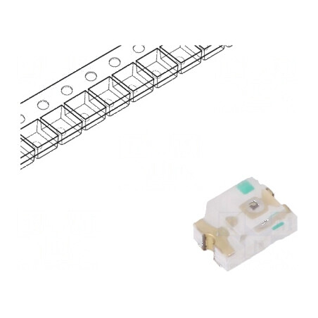 LED SMD 0805 galben-verde 12-17mcd 2x1,25x1mm 140° 20mA 60mW | Electronic-mag.ro | Componente Electronice