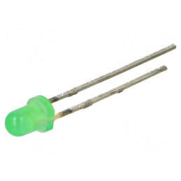 LED 3mm galben-verde 63-100mcd 45° convex | Electronic-mag.ro | Componente Electronice