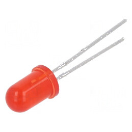 LED 5mm roșie 100-160mcd 30° convex | Electronic-mag.ro | Componente Electronice