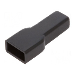 Carcasă terminală mamă 6,3mm neagră pentru conectori | Electronic-mag.ro | Componente Electronice