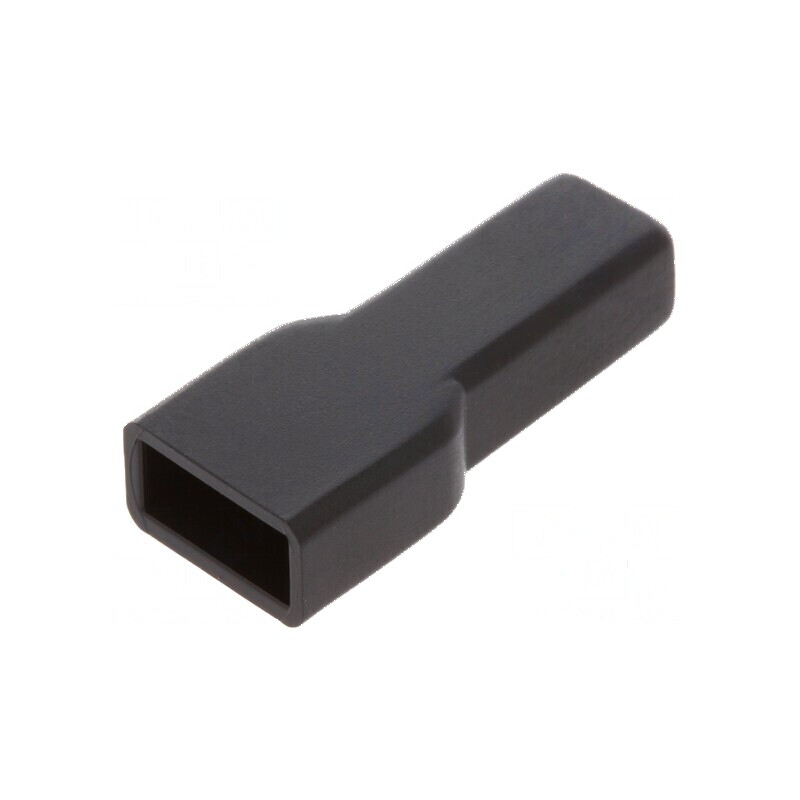 Carcasă terminală mamă 6,3mm neagră pentru conectori | Electronic-mag.ro | Componente Electronice
