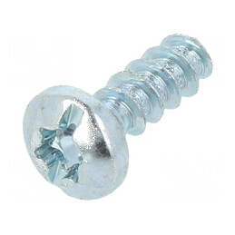 Şurub pentru plastic 3,5x10, cap rotund crestat Torx® zincat | Electronic-mag.ro | Componente Electronice